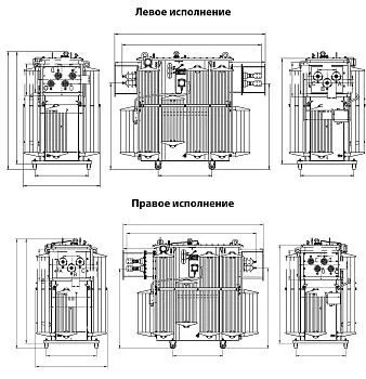 Фото чертежа ТМГФ 2500/10/0,4